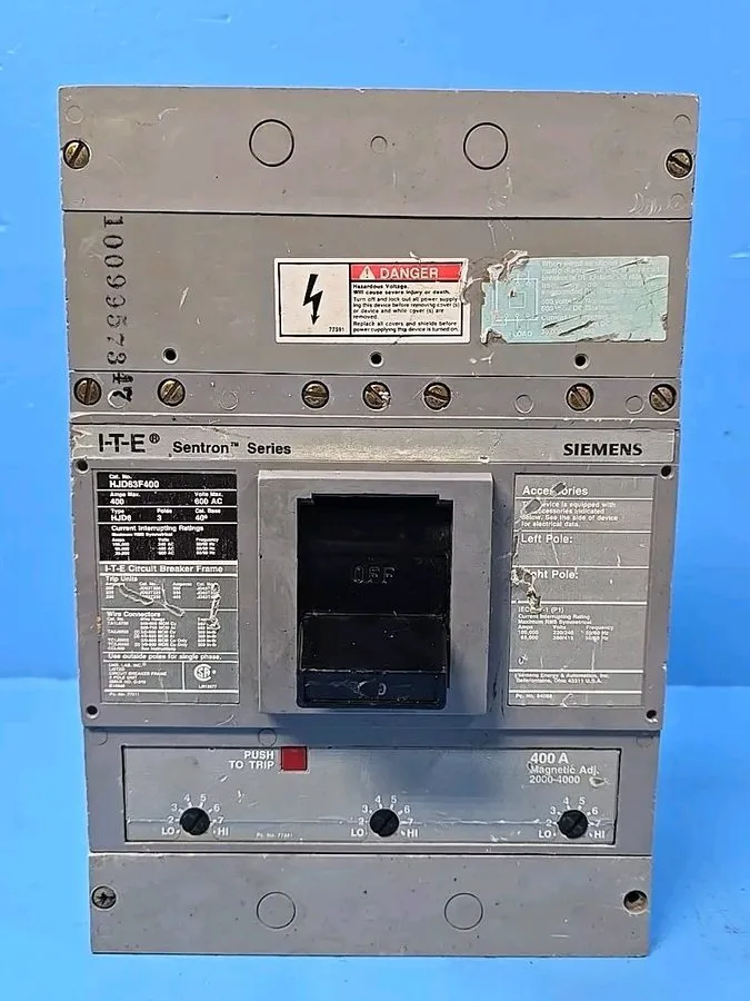 Автоматический выключатель Siemens Sentron Series HJD63F400 Circuit Breaker 400A