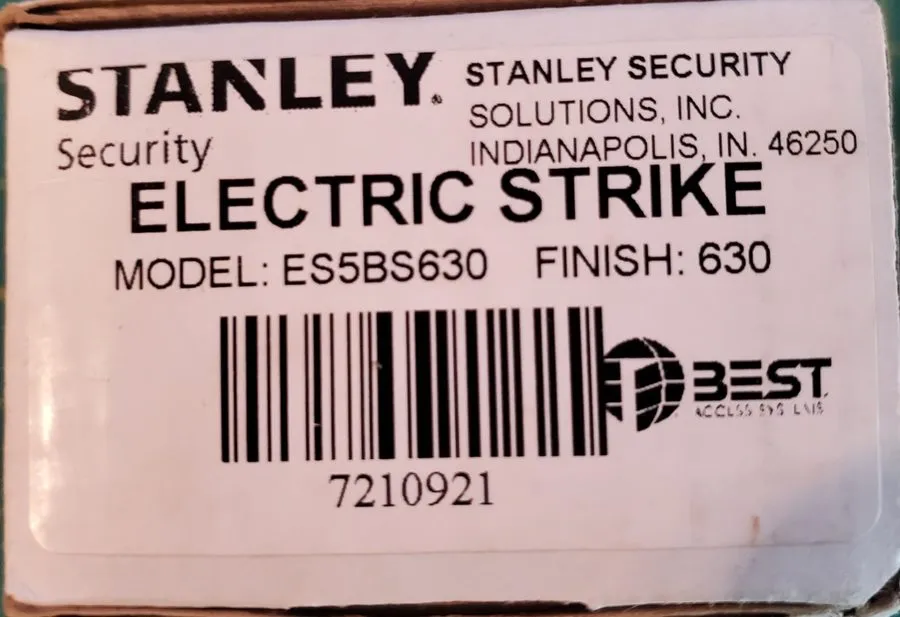 Оборудование видеонаблюдения Stanley Security Es5bs630 Electric Strike — фото лота 1