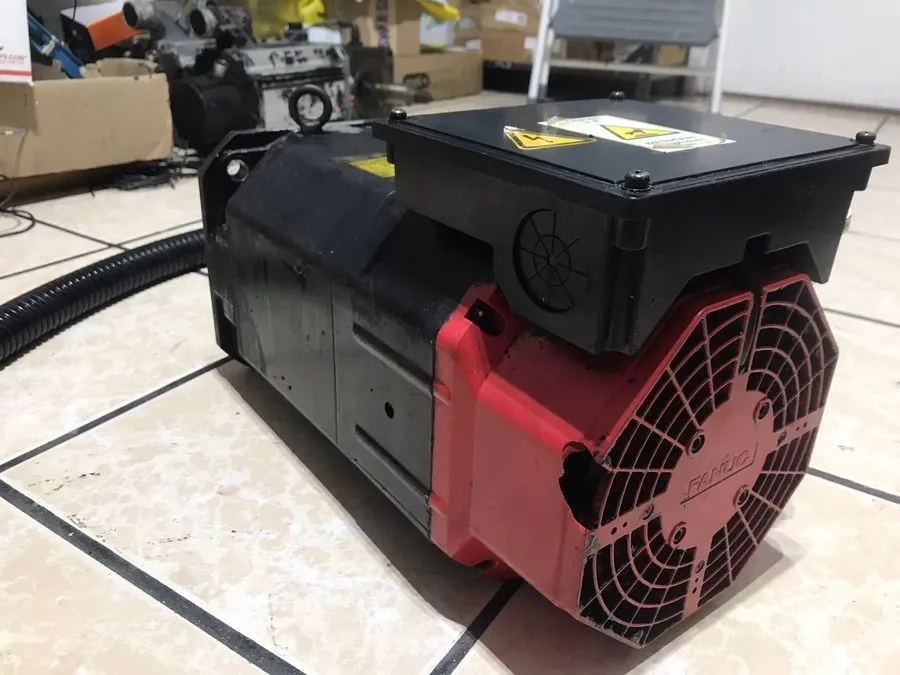Шпиндель Fanuc #A06B-1406-B150 AC Spindle Motor Damaged Electrical Box — фото лота 2