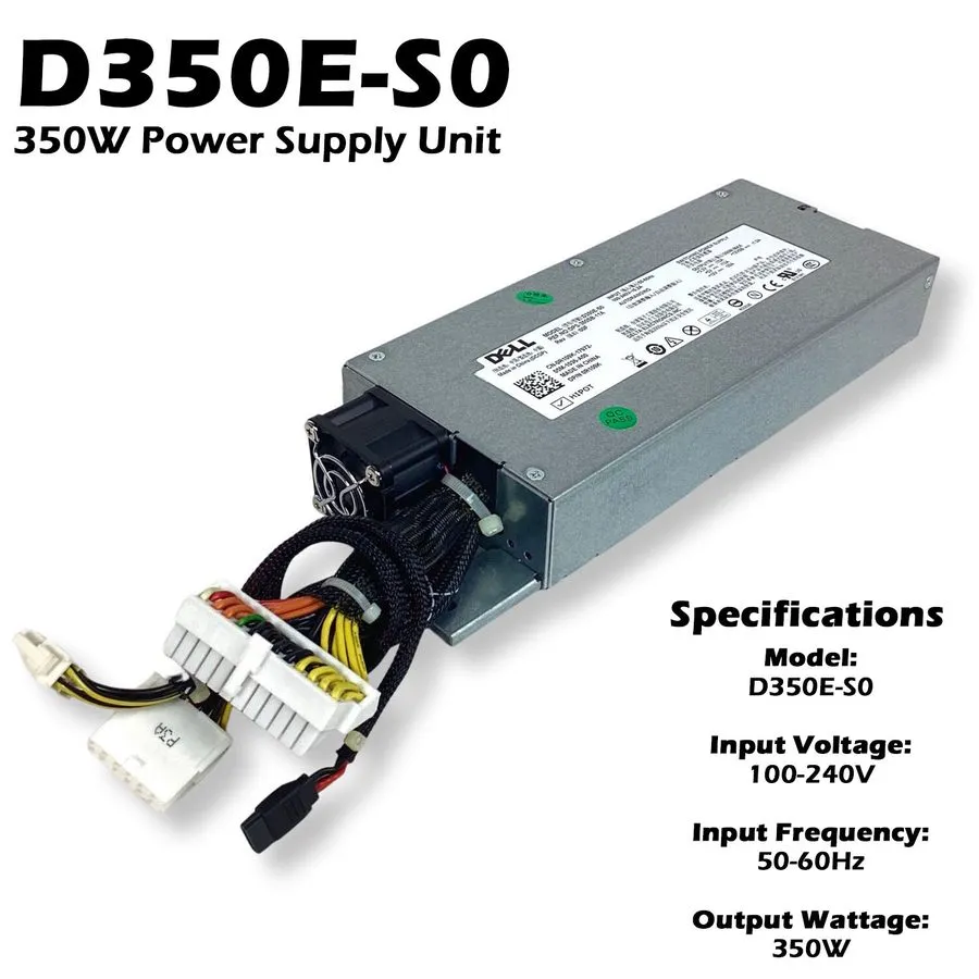 Блок питания Lot 4 Dell PowerEdge R310 Server D350E-S0 350W Switching Power Supp — фото лота 1