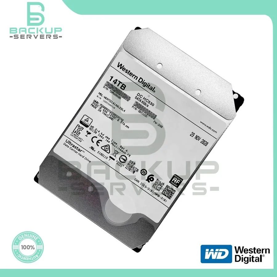 Жёсткий диск WD Ultrastar DC HC530 14TB 7.2K SATA 6Gbps 512MB 3.5" WUH721414ALE6