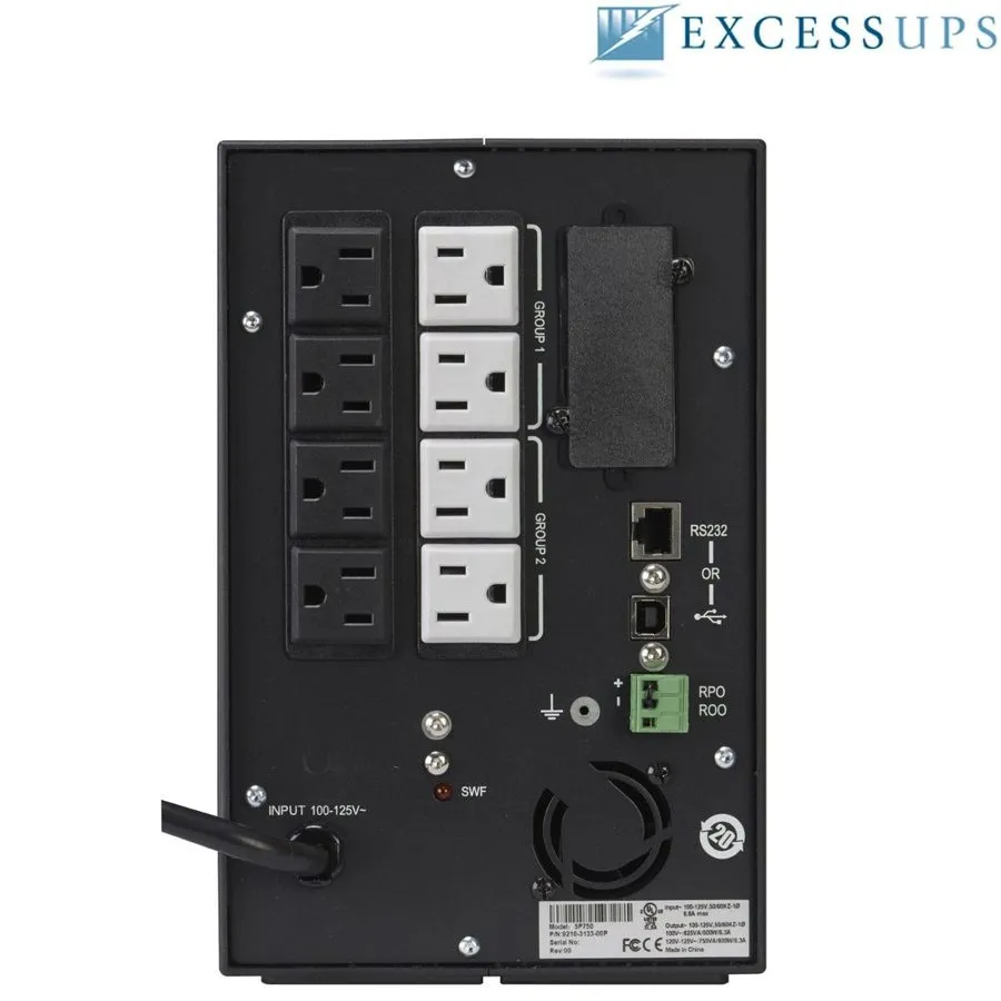 ИБП Eaton 5P UPS Tower 750VA 600W LCD 15A 120V Outputs: 5-15R, 5P750
