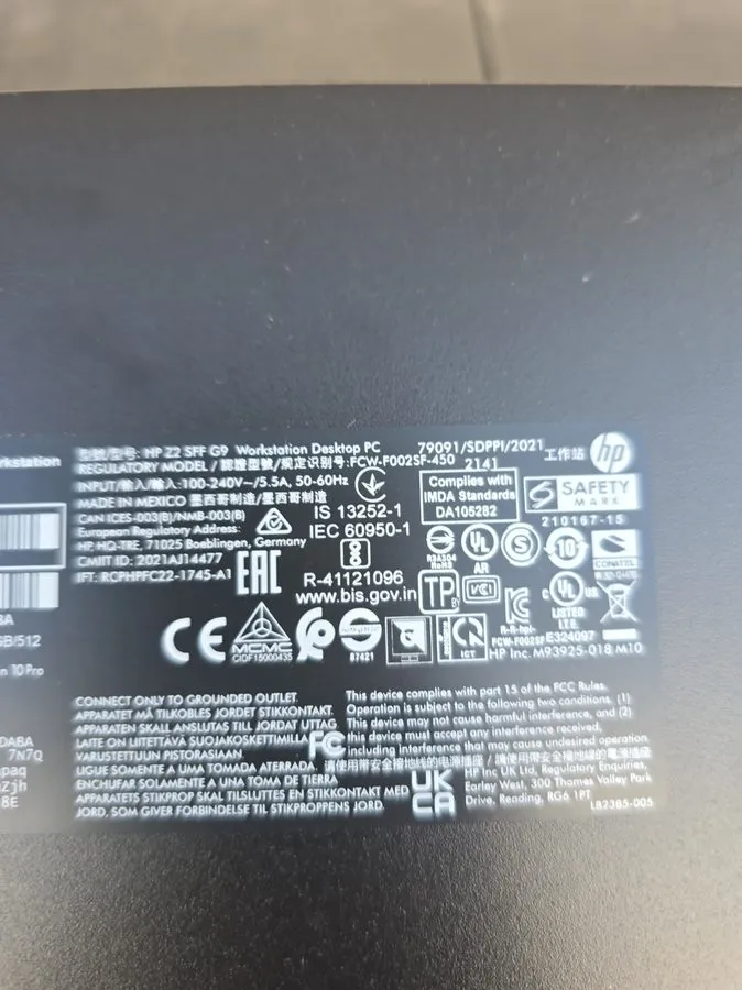 Рабочая станция Hp Z2 Sff G9 Workstation Desktop Pc I512500 16gb 512 Pc Password