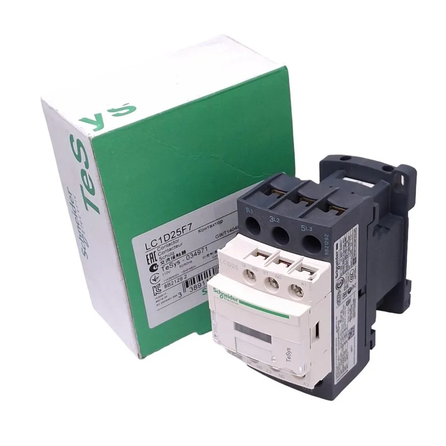 Контактор Schneider Electric LC1D25F7 TeSys D Power Contactor 25A, 110V AC