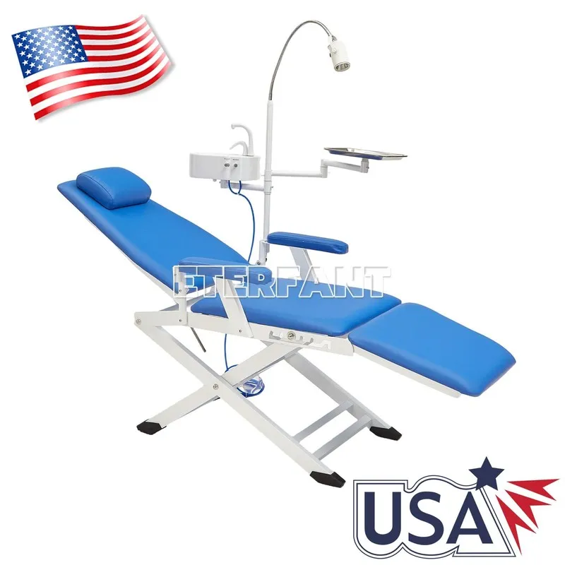 Медицинское оборудование Dental Folding Chair with LED Light/4 LED Oral Light Op — фото лота 1