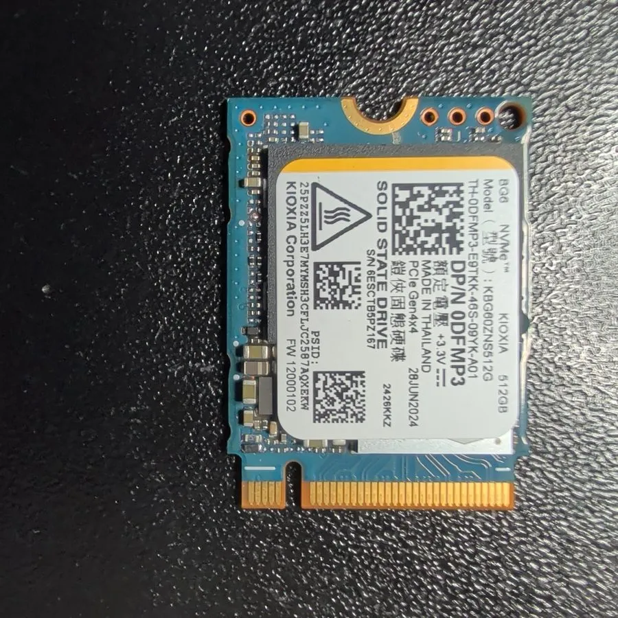 SSD-накопитель KIOXIA 512GB GEN 4x4 NVMe PCIe M2 SSD KBG60ZNS512G DELL 0DFMP3
