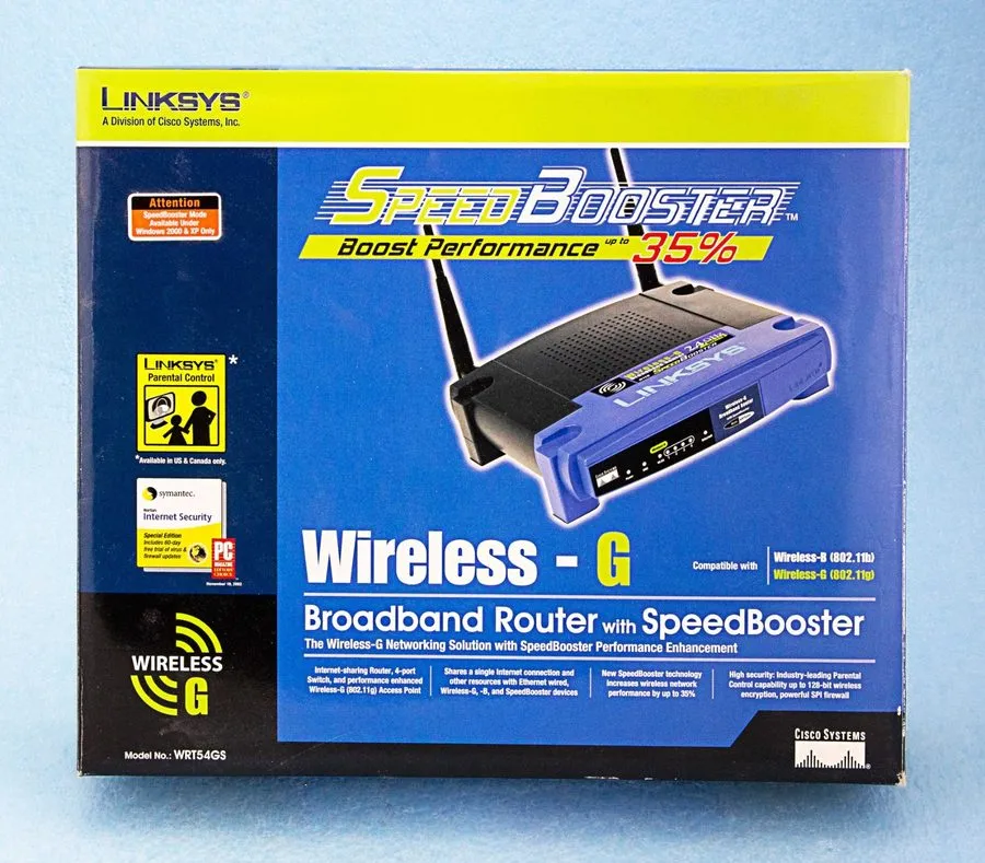 Маршрутизатор Linksys WRT54GS 54 Mbps 4-Port 10/100 Wireless G Router v7 — фото лота 1