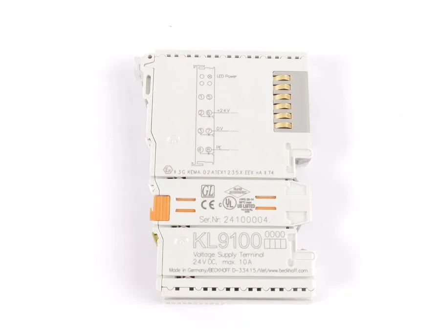Модуль ввода-вывода Beckhoff KL9100 Voltage Supply Terminal, 24V DC 10A