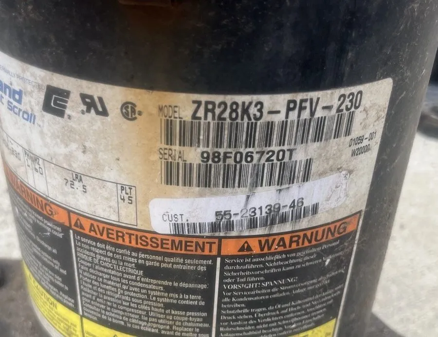 Компрессор Copeland ZR28K3-PFV-230 Compressor 55-23139-46