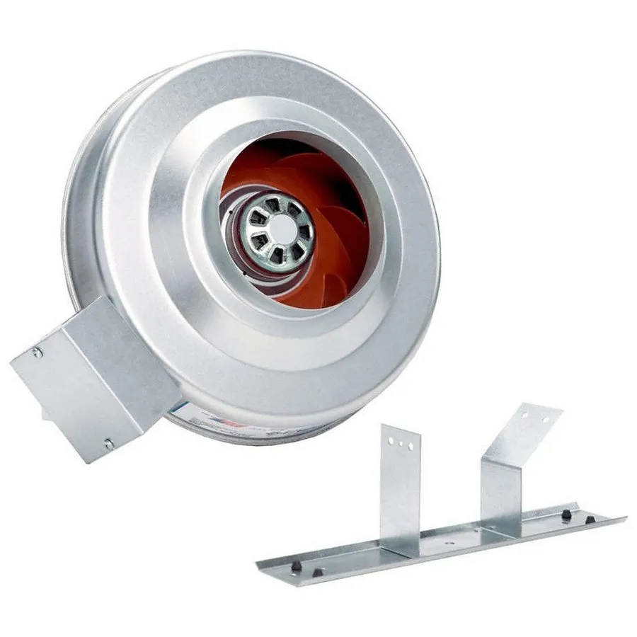 Вентилятор FANTECH FG 6M EC Steel 13"D,15.1"H,8"W Inline Duct Fan 22N753 — фото лота 1