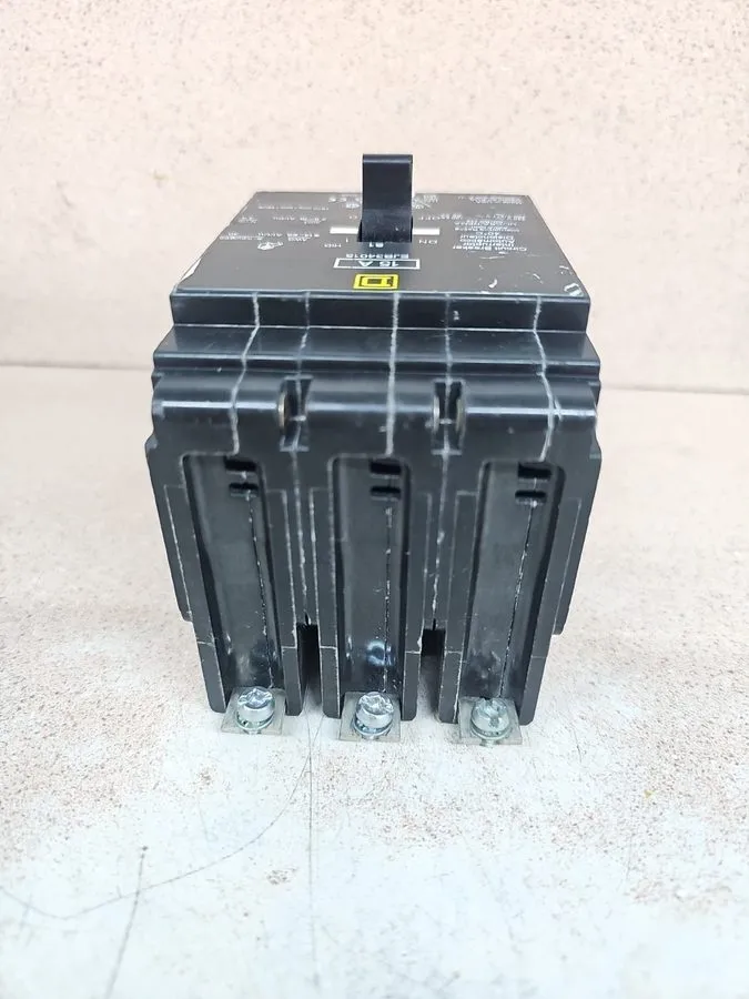 Автоматический выключатель EJB34015 15 Amp 480V 3 Pole Square D Circuit Breaker — фото лота 2