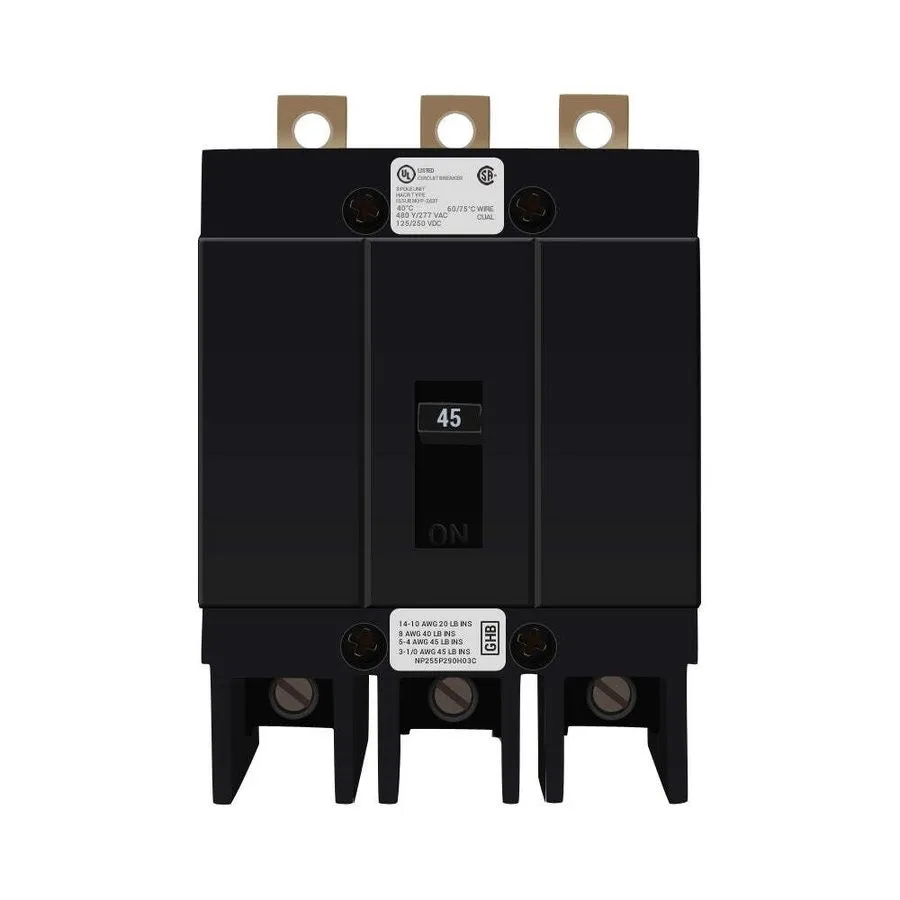 Автоматический выключатель Eaton GHB3045 45 Amp 277/480V 3 Pole GHB Bolt On Circ