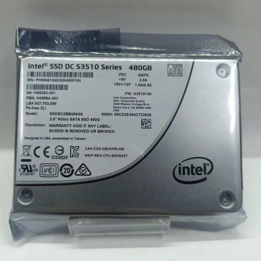 SSD-накопитель 480GB Intel DC S3510 Series MLC 2.5" SSD 480 GB SSD SATA SSDS2BB4