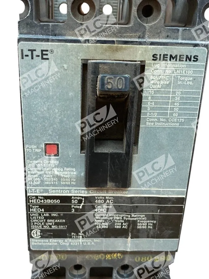 Автоматический выключатель Siemens Sentron Seires Breaker HED43B050 3 Pole 50 Am
