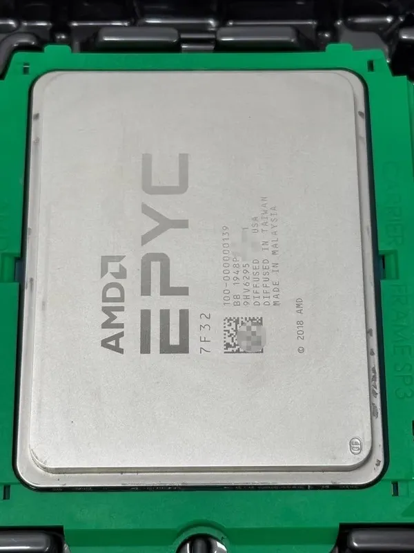 Процессор AMD EPYC 7F32 CPU processor 8 cores 16 threads 3.7GHZ up to 3.9GHZ 180
