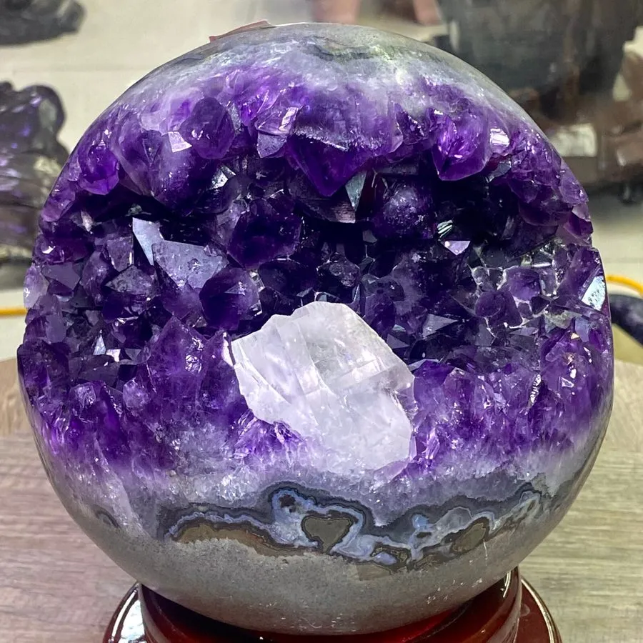 Лабораторный прибор 11.22LB Natural agate Amethyst geode quartz cluster crystal 