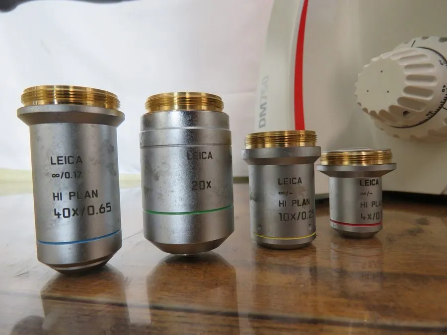 Объектив микроскопа Leica DM750 Microscope w/ Objective Lens 4x 10x 20x 40x — фото лота 2