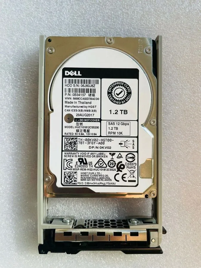 Жёсткий диск 0KV02 DELL 1.2TB 10K SAS 2.5" 12Gb/s HDD 12G 13G KIT — фото лота 1