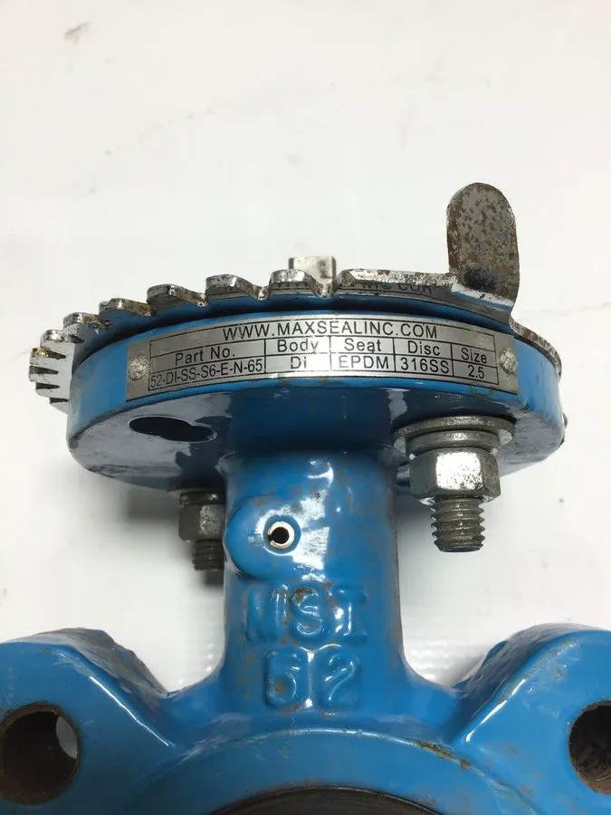 Клапан Max Seal 52-DI-SS-S6-E-N-65 Stainless Lugged Butterfly Valve 2.5" — фото лота 1
