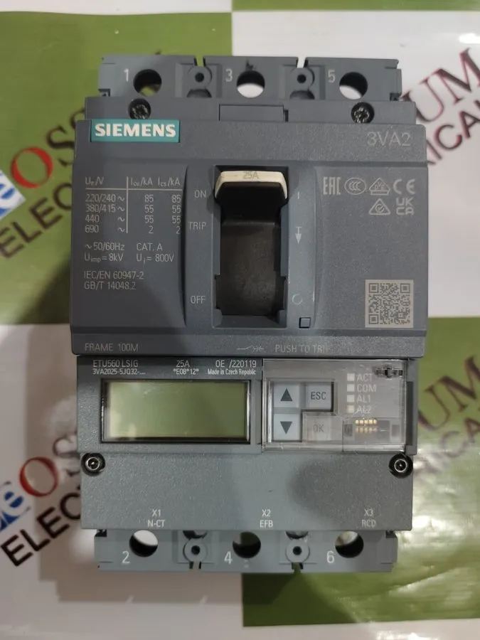 Автоматический выключатель SIEMENS 3VA2025-5JQ32-0AA0 CIRCUIT BREAKER 25A 440VAC