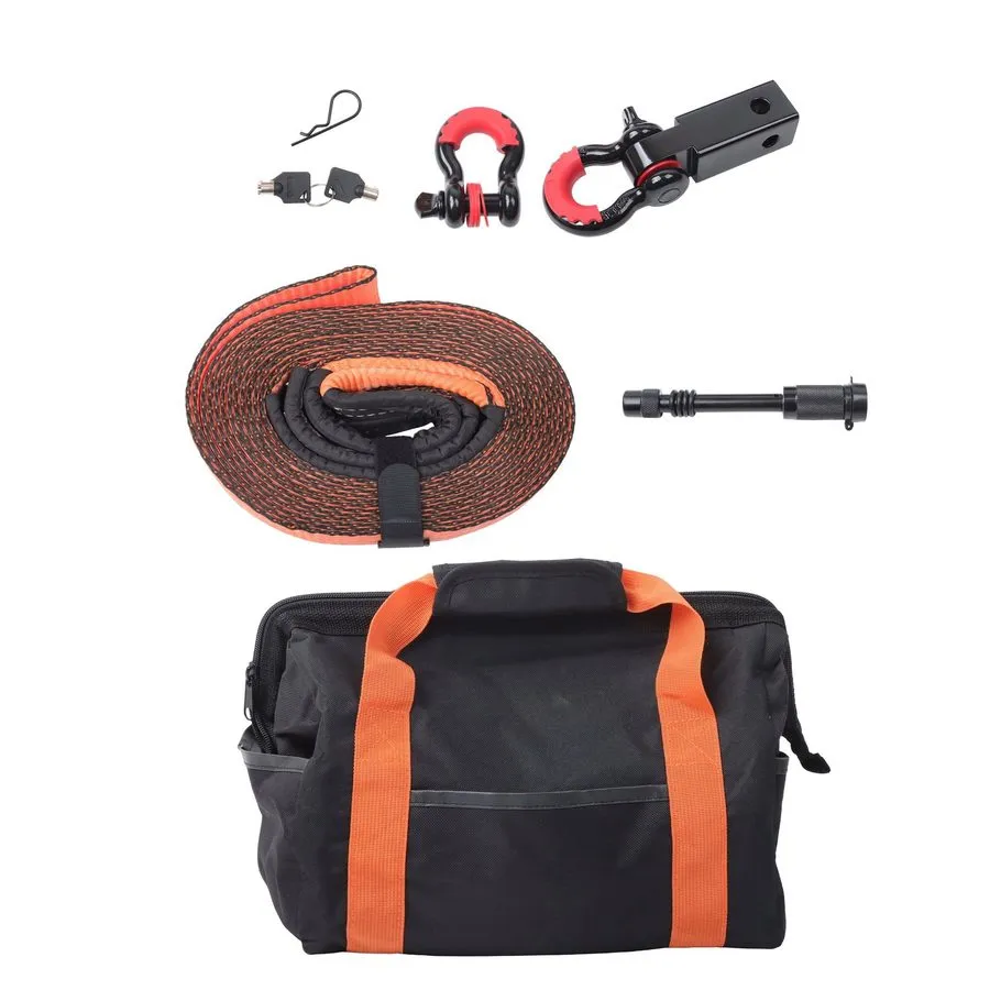 Такелажная скоба Recovery Tow Strap Kit 3" x 20' With 3/4" Anti-Theft D-Ring Sha