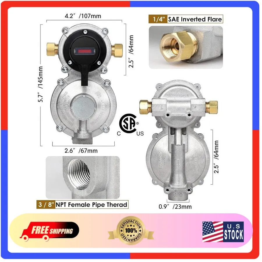 Трубопроводная арматура 2Stage Automatic LP Gas Regulator with 18" Pigtail Hoses