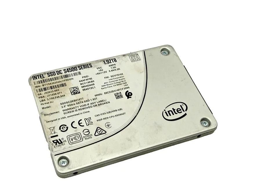 SSD-накопитель Intel DC S4500 Series 1.92TB 6Gbps 2.5 Inch SATA SSD SSDSC2KB019T