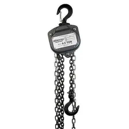 Таль Oz Lifting Products Ozind005-40Ch Manual Chain Hoist, 40 Ft Chain L, Gray — фото лота 1