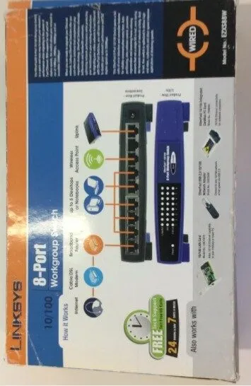 Коммутатор Linksys EtherFast 10/100 8-Port Workgroup Switch Model EZXS88W