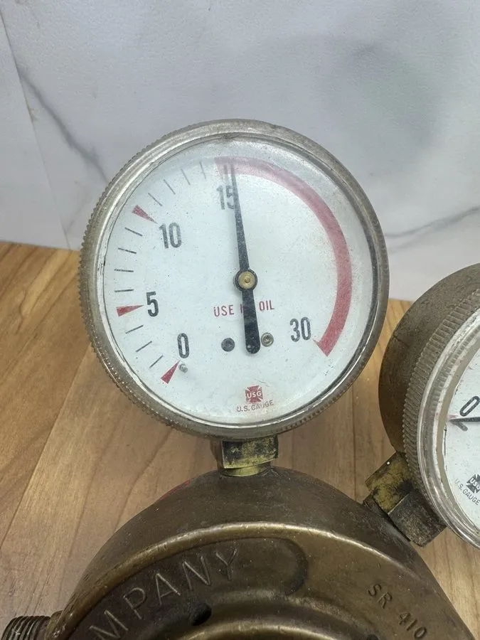 Трубопроводная арматура Vtg Victor Oxygen Compressed Gas Pressure Regulator & Ga — фото лота 2