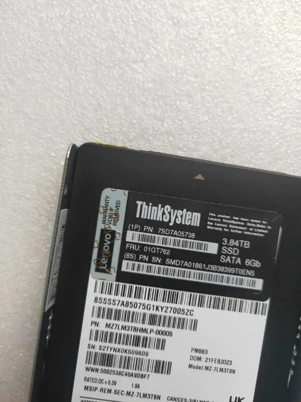 Сервер Lenovo ThinkSystem 01GT762 3.84TB 7SD7A05738 SATA 6G 2.5" RI Server SSD