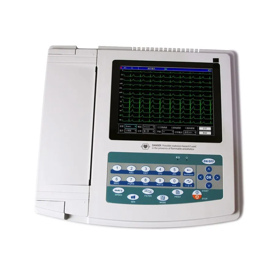 Электрокардиограф 12-Channel Digital ECG Machine-Touch Screen 12Lead Electrocard — фото лота 1