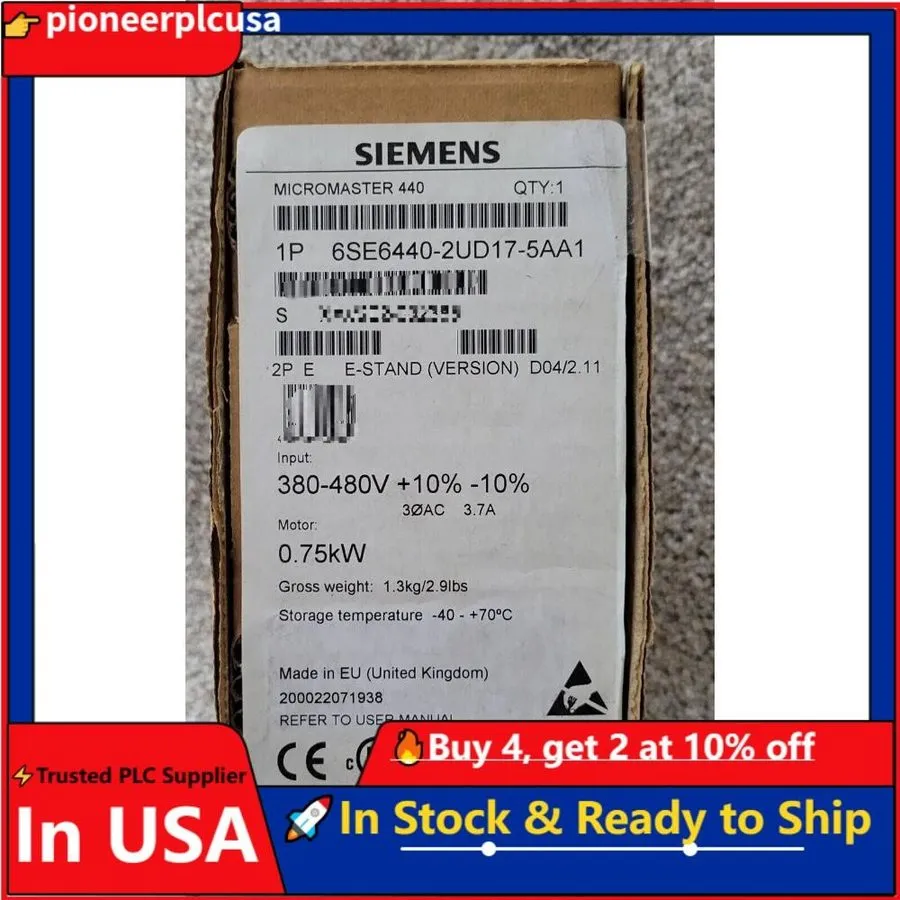 Частотный преобразователь Siemens 6SE6440-2UD17-5AA1 MICROMASTER440 without filt