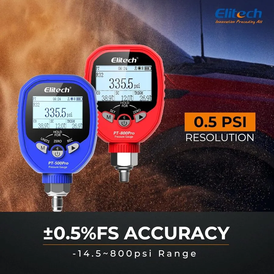 Манометрический коллектор Elitech PT-500/800Pro Wireless Digital Manifold Gauge