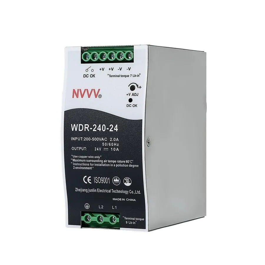 Блок питания MEAN WELL WDR-240-24 240W 24V 10A DIN Rail Industrial Power Supply