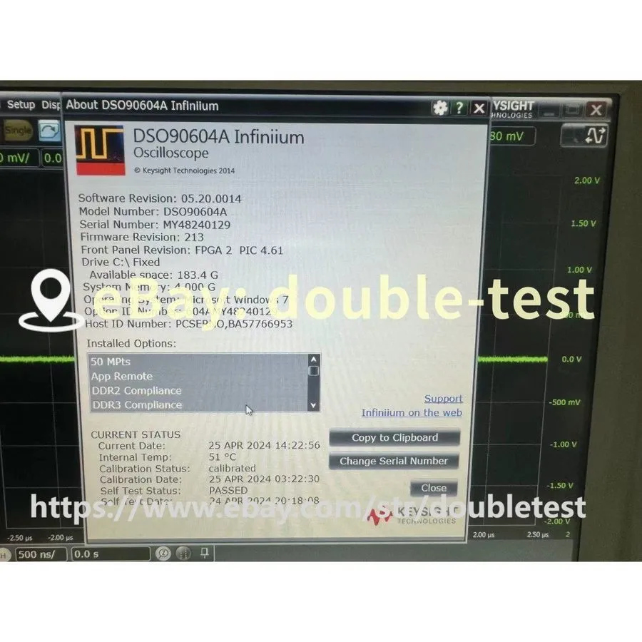 Осциллограф DSA90604A AgilentKEYSIGHT InfiniiumHigh performance oscilloscope 6GH