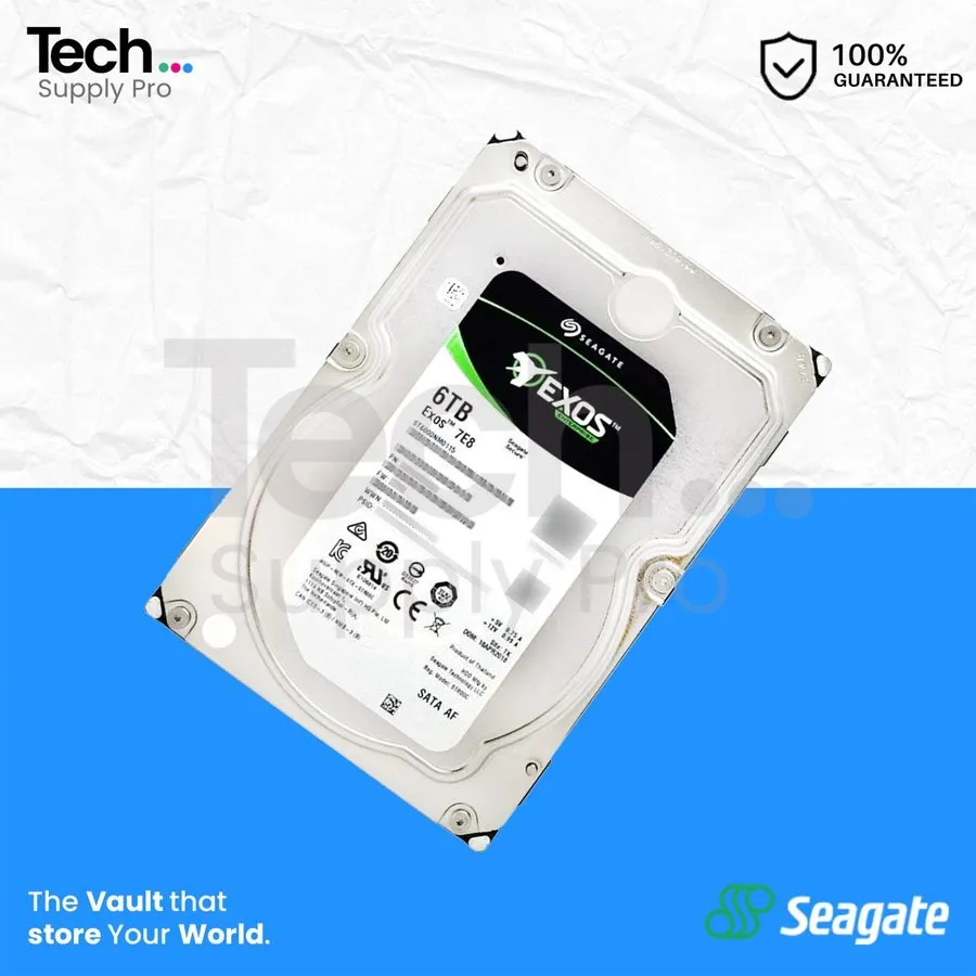 Жёсткий диск ST6000NM0115 Seagate Exos 7E8 6TB SATA 7.2K RPM 6GB/s 3.5" Hard Dri