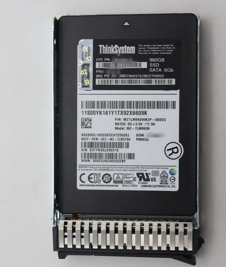Сервер Lenovo 4XB7A38185 ThinkSystem 02JK269 960GB 2.5" Entry SATA 6Gb Hot Swap 