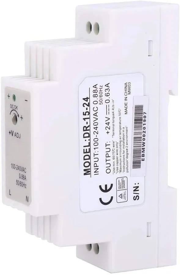 Блок питания Mean Well DR-15-24 DIN Rail Mounted AC/DC Switching Power Supply 24