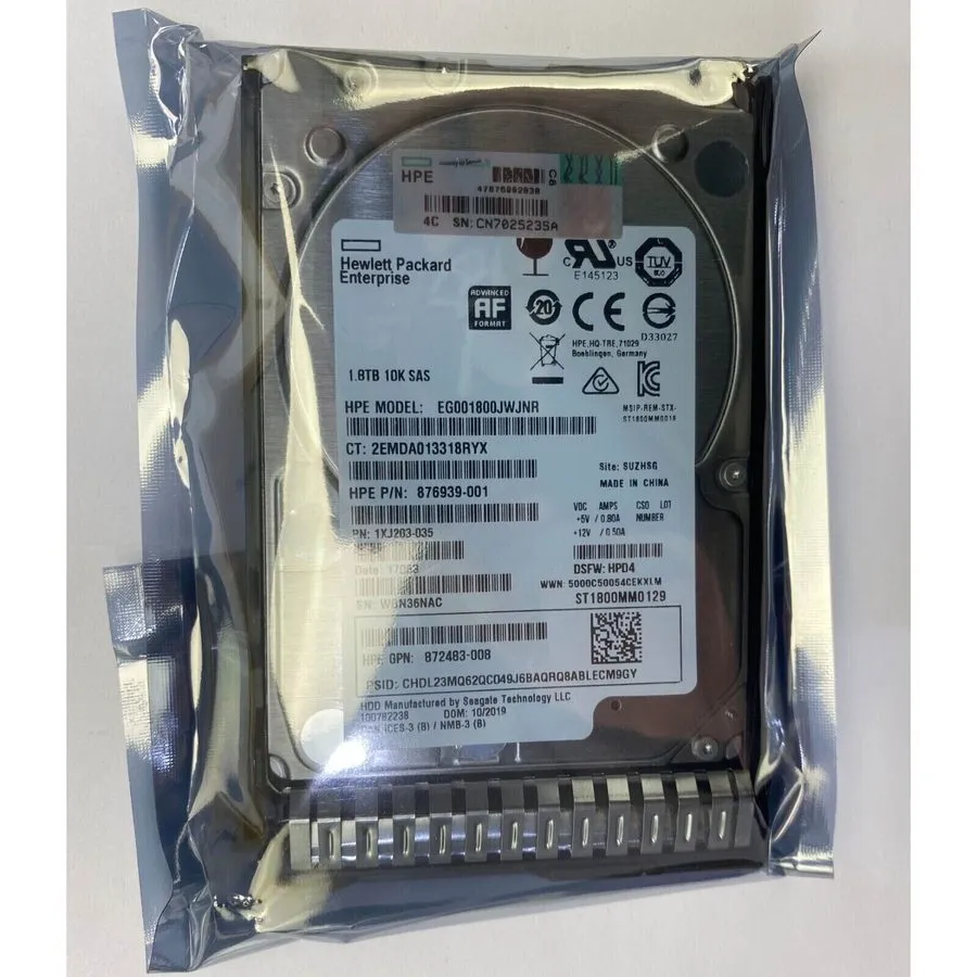 Жёсткий диск HPE 872738-001 872481-B21 1.8TB 12G SAS 10K ENT 2.5" SFF G8-Gen10 H