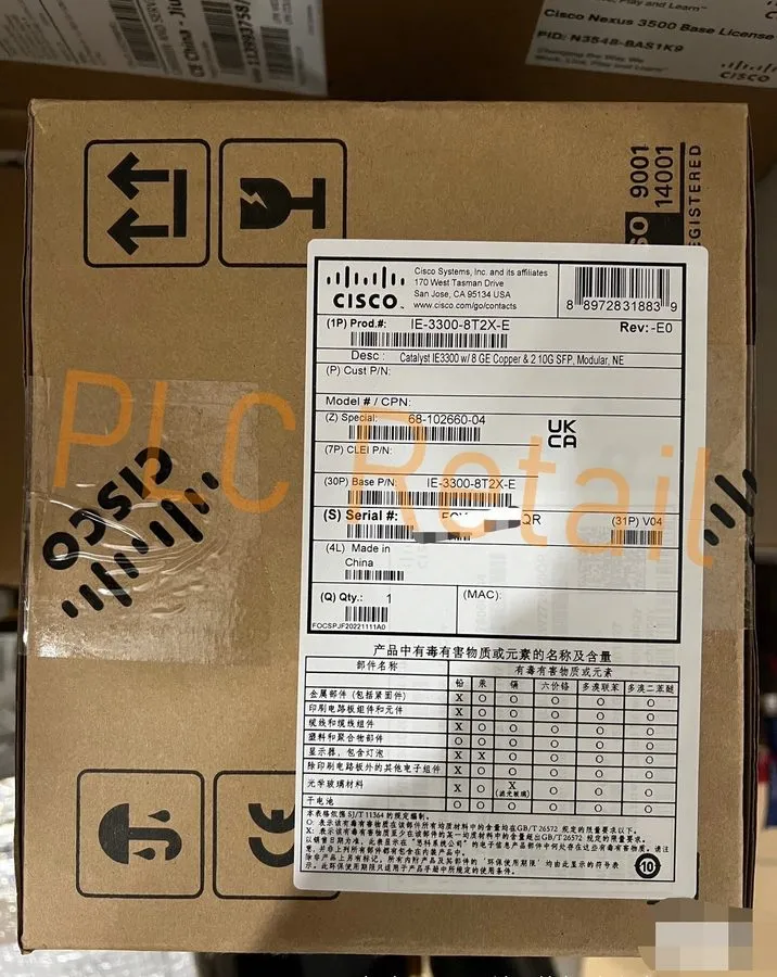 Коммутатор Cisco IE-3300-8T2X-E Industrial Ethernet Switch IE 3300 Series 2x SFP