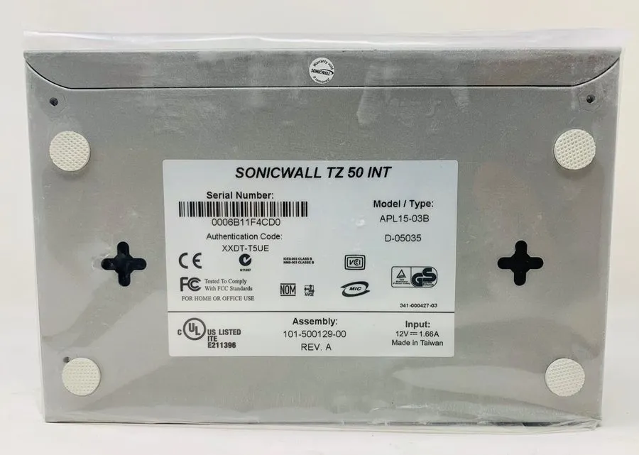 Межсетевой экран SonicWall TZ 50 Firewall Model APL15-03B 01-SSC-5892 Invoiceabl — фото лота 2