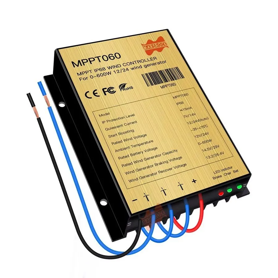 Аккумулятор MARS ROCK MPPT060 600W Wind Charge Controller Auto 12V 24V IP68 Boos — фото лота 2