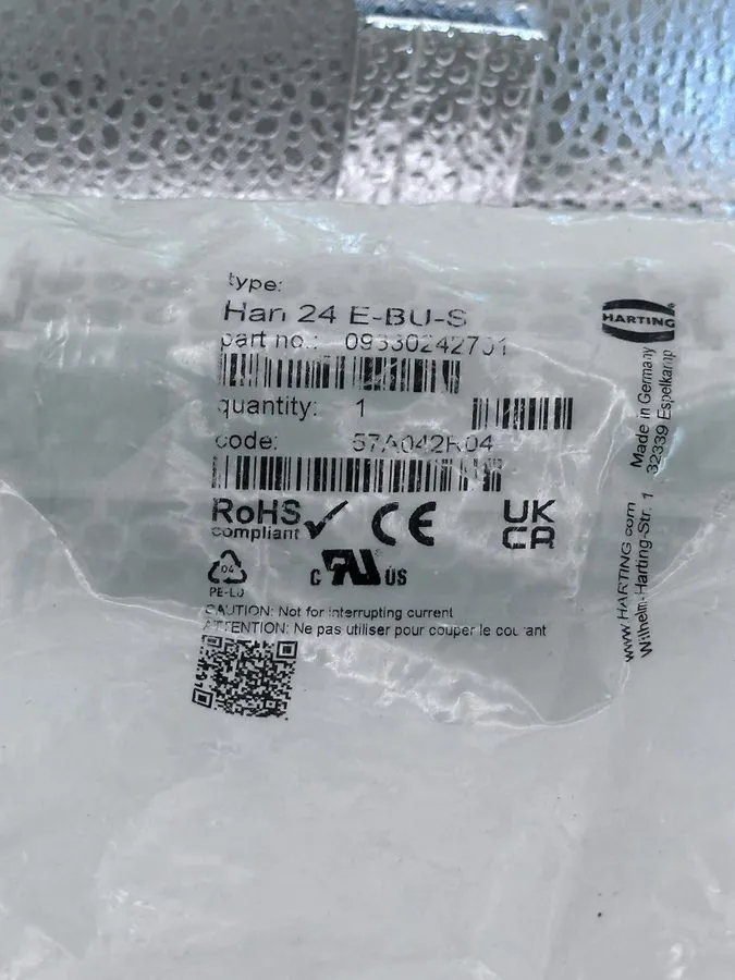 Разъём HARTING CONNECTOR HAN 24 E-BUS CONTACT BLOCK 09330242701