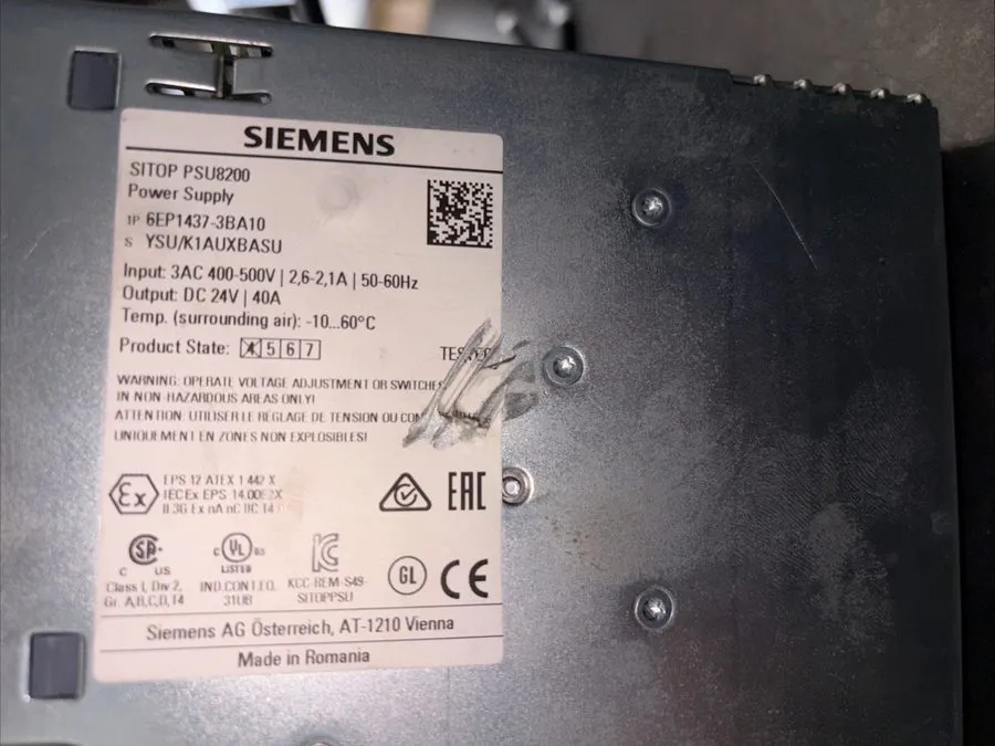 Блок питания Siemens SITOP PSU8200 Power Supply Unit Din Rail 480W 20A 24VDC