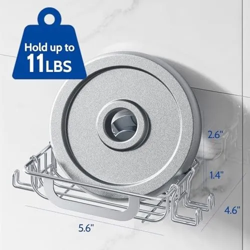 Вакуумная присоска Soap Holder,Soap Dish,Suction Cup,with Hooks,Stainless Silver — фото лота 2