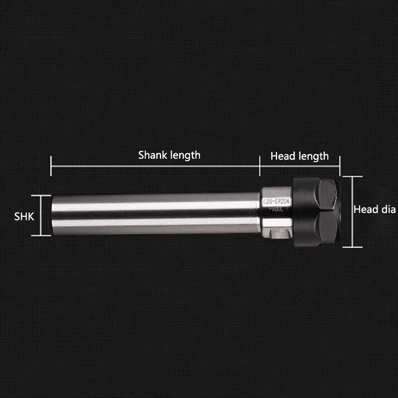 Патрон C20/C25 ER20 A/M Collet Chuck Holder CNC Milling Extension Rod Straight S
