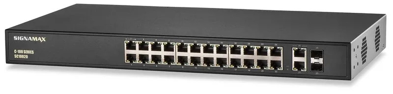 Коммутатор Signamax SIG-FO-SC10020 C-100 24 Port Fast Ethernet Poe+ Switch