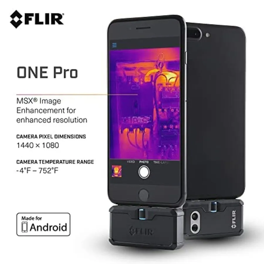 Тестер FLIR 435-0007-03 Pro Android (USB-C) Infrared Thermography 19200 pixels