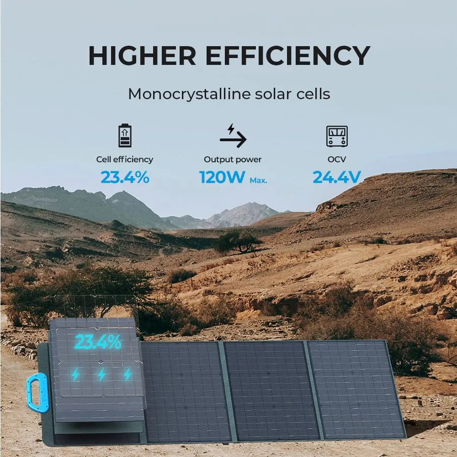 Аккумулятор BLUETTI SP100L 100W Portable Solar Panel Kit MPPT Charge Controller — фото лота 2